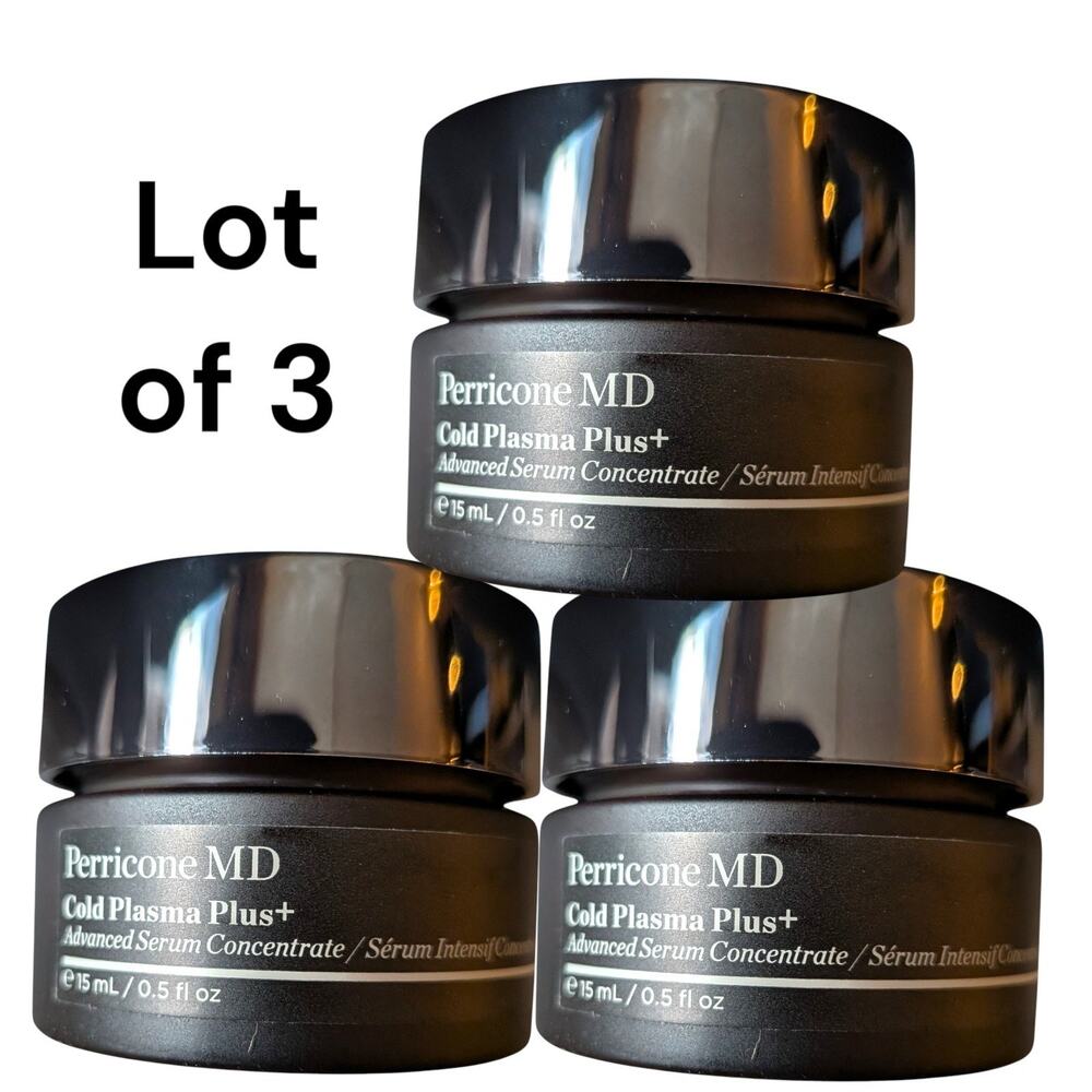 3x Perricone MD Cold Plasma Plus+ Advanced Serum Concentrate 15ml/0.5floz Each